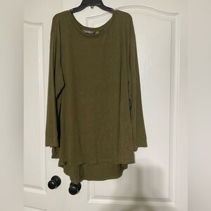 Lisa Rinna Pullover Sweater Long Sleeve Olive Green Women’s Size 3X